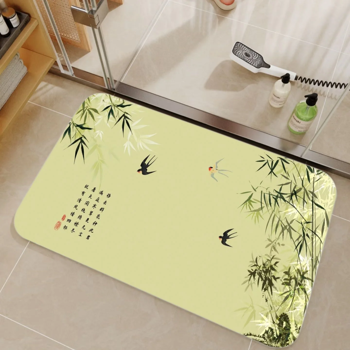 حصيرة استحمام من طين الدياتوم  - مراجعة Bamboo Bath Mat وسعره