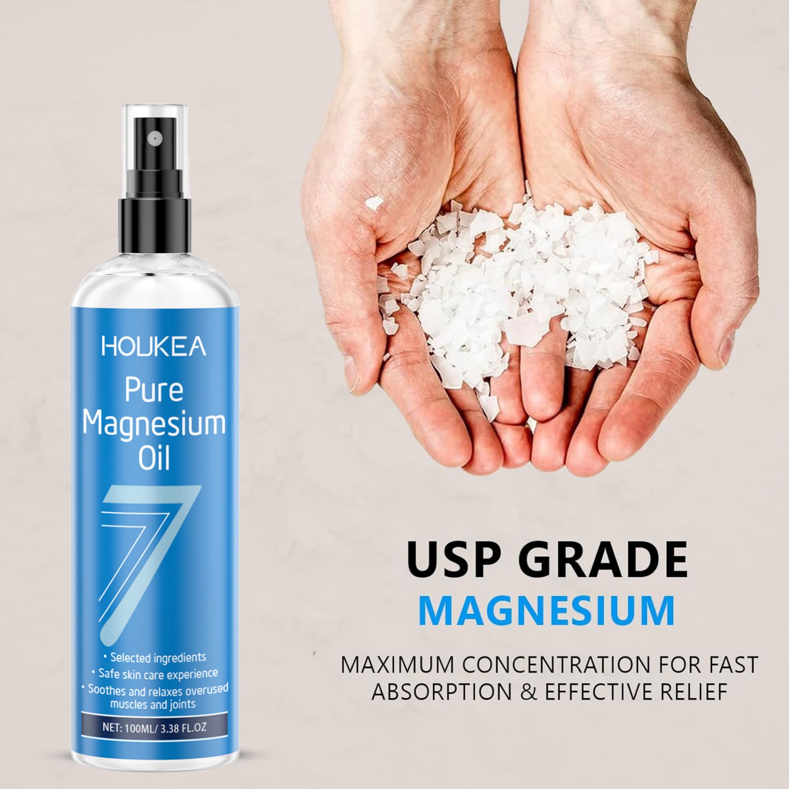 زيت المغنيسيوم النقي، بخاخ 100 - مراجعة Bath Salts Magnesium وسعره