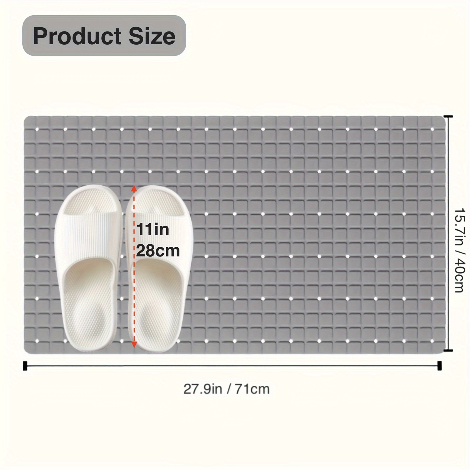 1 قطعة حصيرة حمام PVC غير قابل - مراجعة Bamboo Bath Mat وسعره